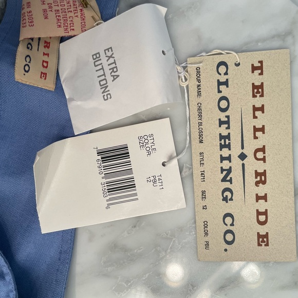 NWT linen cotton blend blue skirt maxi long - Picture 5 of 5